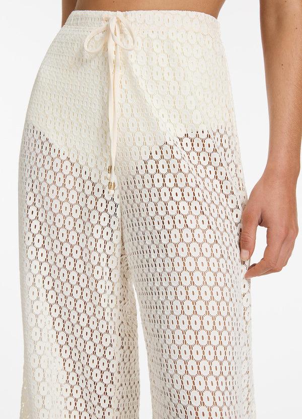 Seafolly Jetset Stretch Lace Pant - Cream