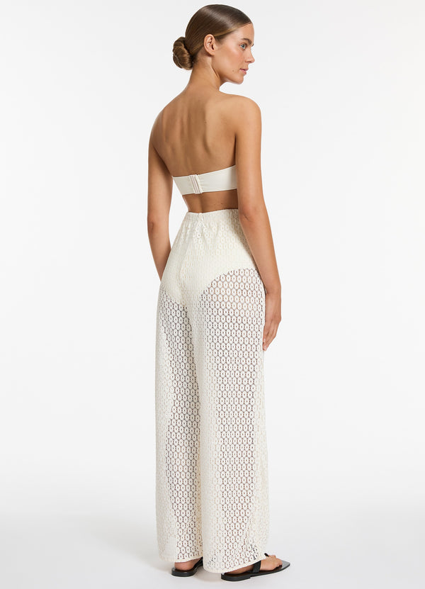 Seafolly Jetset Stretch Lace Pant - Cream