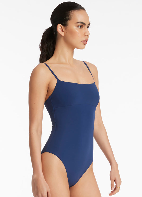 Seafolly Jetset Tank One Piece - Pacific Blue