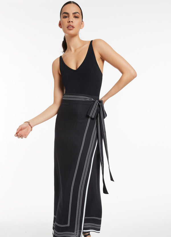 seafolly Jetset Tie Sarong - Black