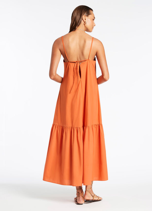 Seafolly Jetset Tiered Dress - Orange