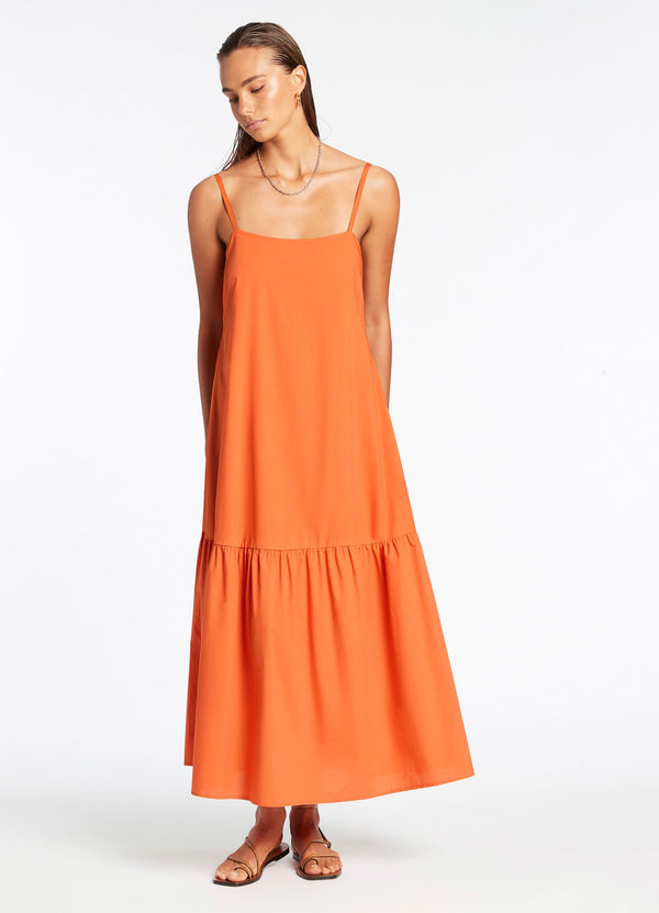 seafolly Jetset Tiered Dress - Orange