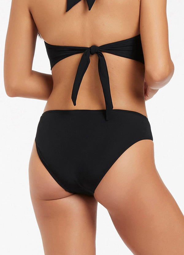 Seafolly Jetset U Trim Mid Pant - Black