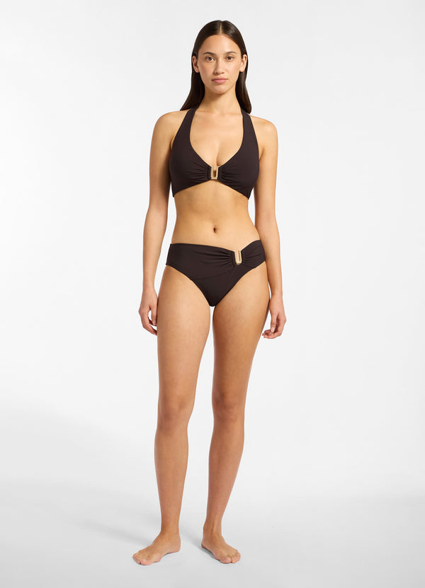seafolly Jetset U Trim Mid Pant - Chocolate