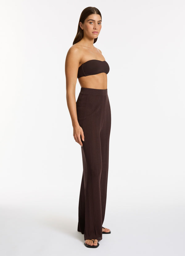 Seafolly Jetset Wide Leg Pant - Chocolate
