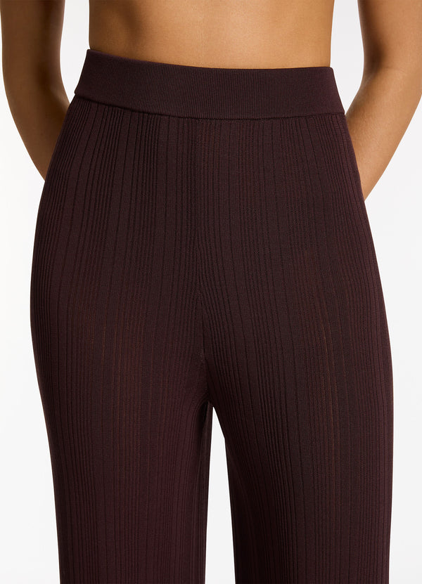 Seafolly Jetset Wide Leg Pant - Chocolate