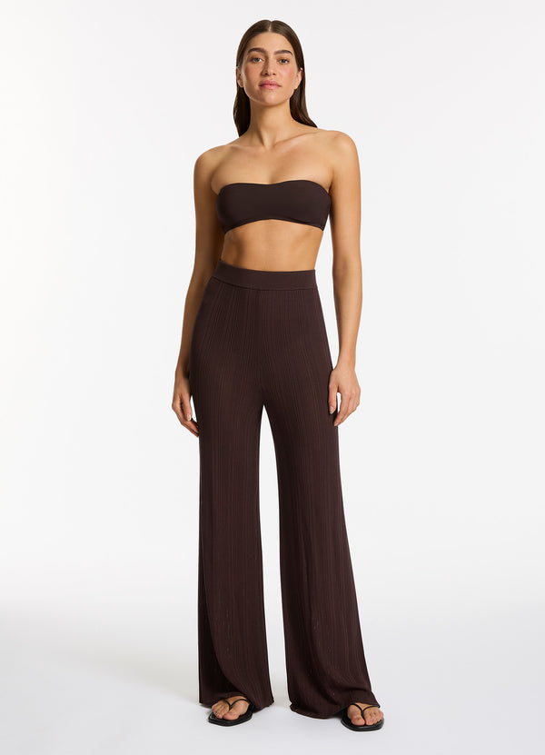 seafolly Jetset Wide Leg Pant - Chocolate