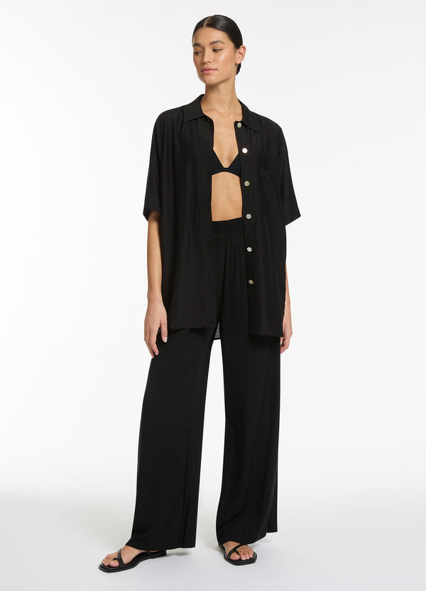 seafolly Jetset Wide Leg Pants - Black