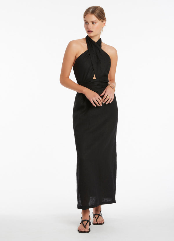Seafolly Jetset Wrap Front Dress - Black