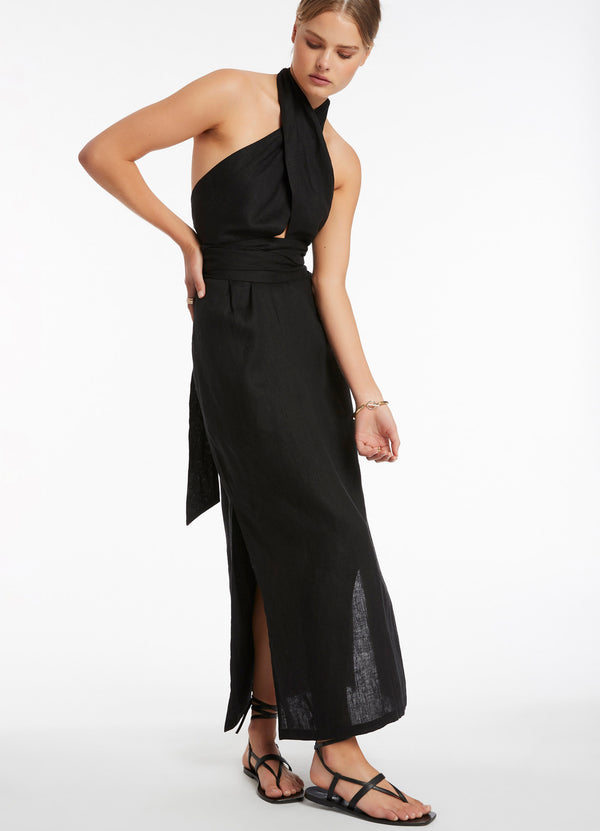 seafolly Jetset Wrap Front Dress - Black