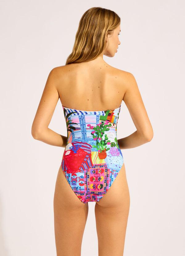 Seafolly La Boca DD Bandeau One Piece Swimsuit