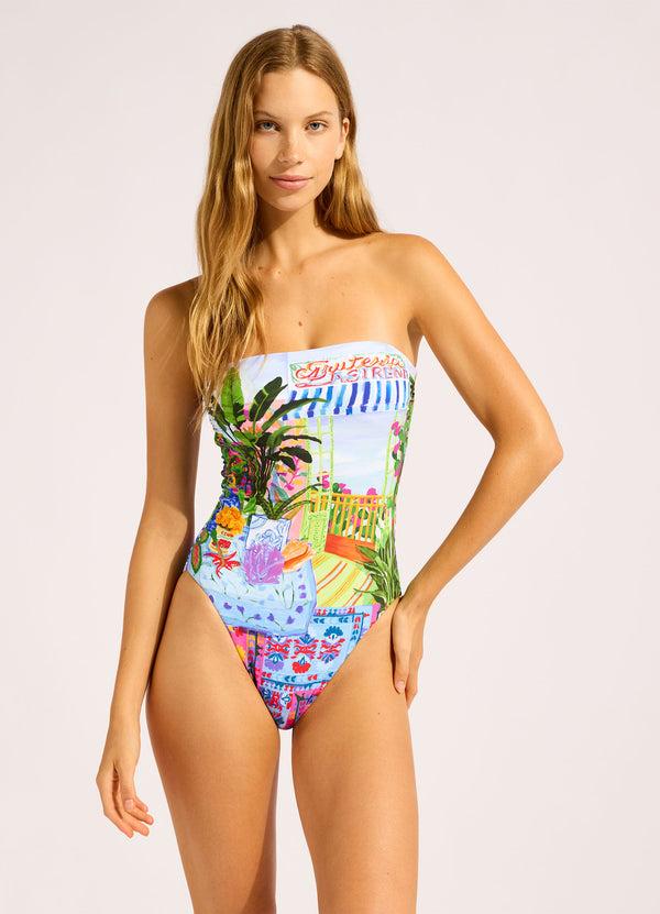 seafolly La Boca DD Bandeau One Piece Swimsuit
