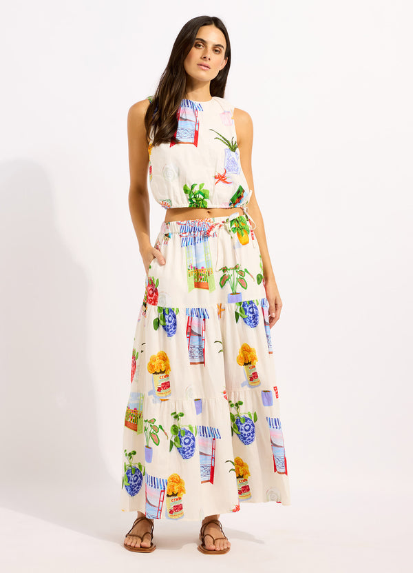 seafolly La Boca Drawcord Waist Top