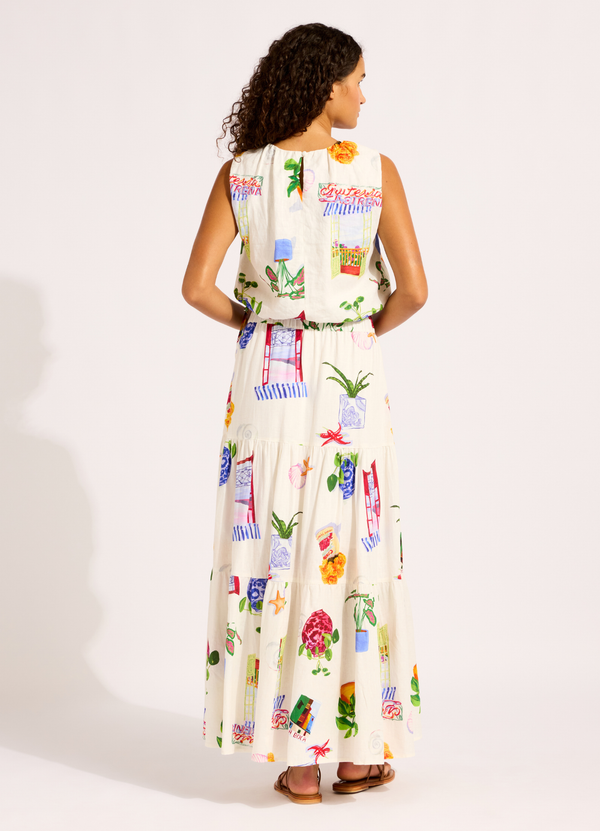Seafolly La Boca Tiered Maxi Skirt