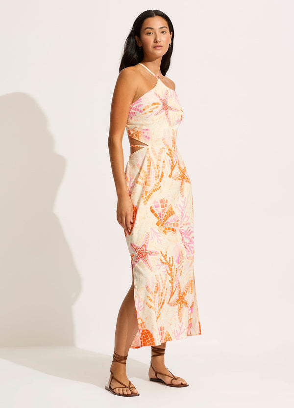 Seafolly La Mer Cut Out Maxi Dress - White