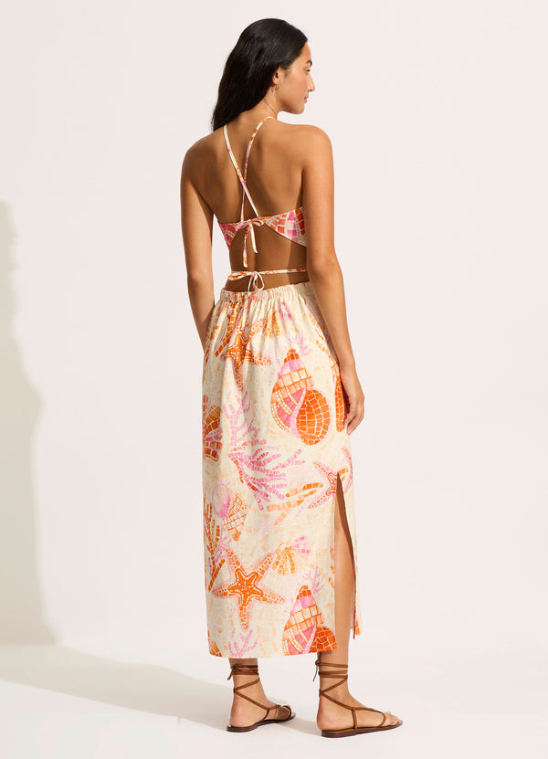 Seafolly La Mer Cut Out Maxi Dress - White