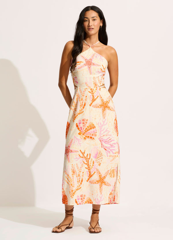 seafolly La Mer Cut Out Maxi Dress - White