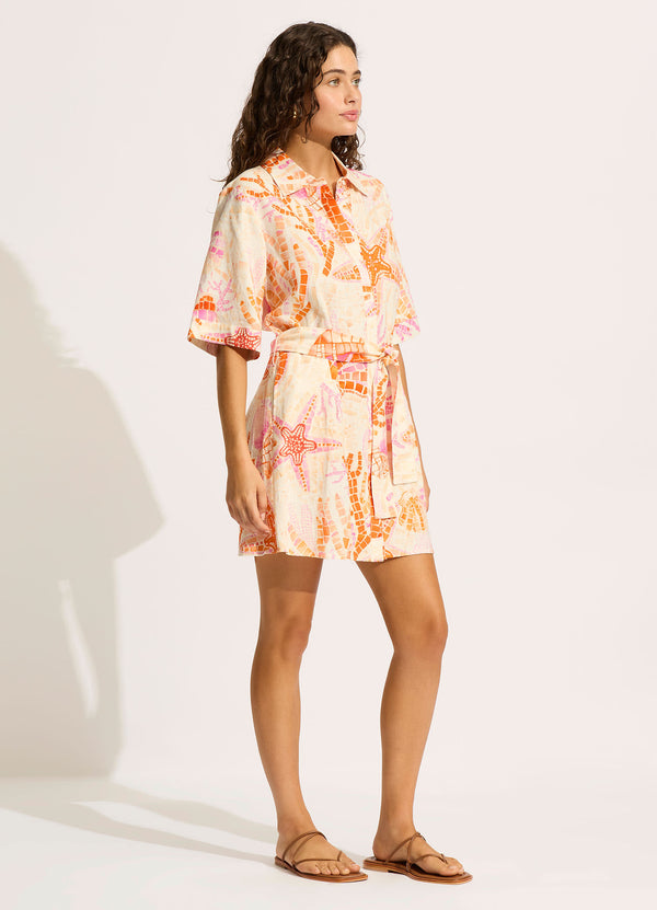 Seafolly La Mer Mini Shirt Dress - White