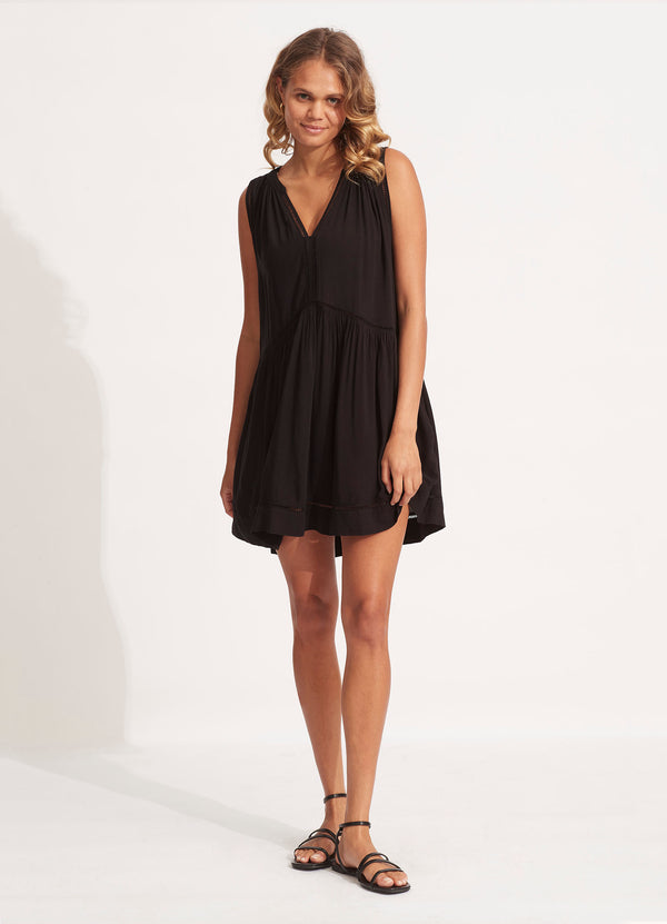 seafolly Ladder Detail Dress - Black