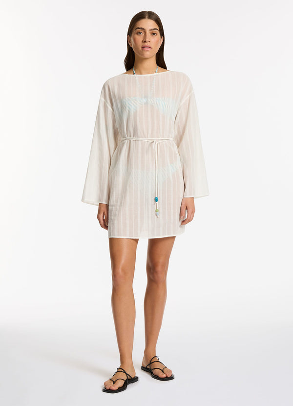 seafolly Lotus Mini Kaftan - Cream