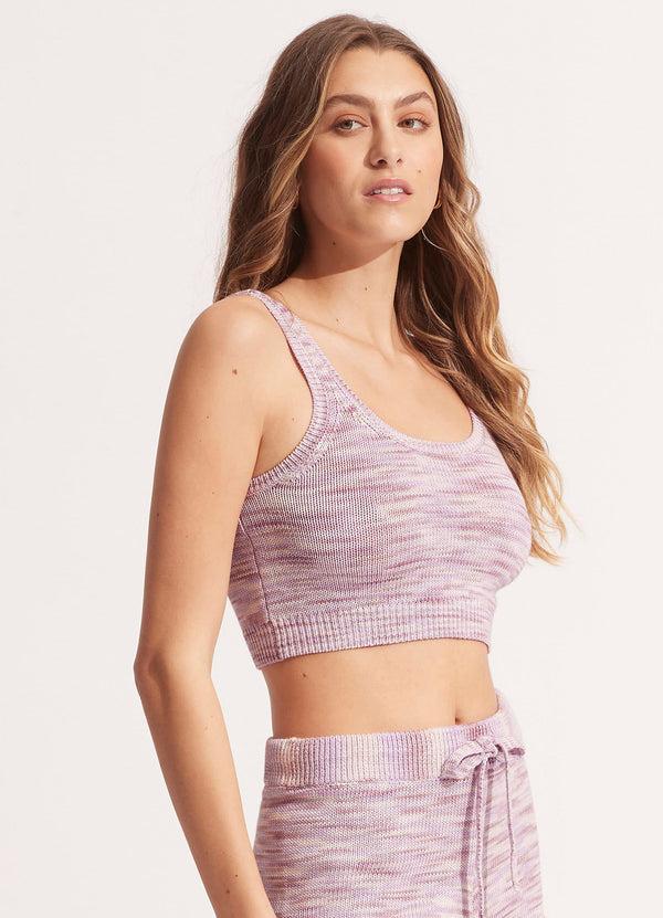 Seafolly Marl Knit Top - Lilac