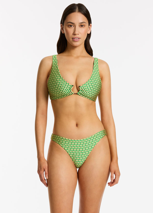 Seafolly Mattala Geo Hipster Bikini Bottom - Flora