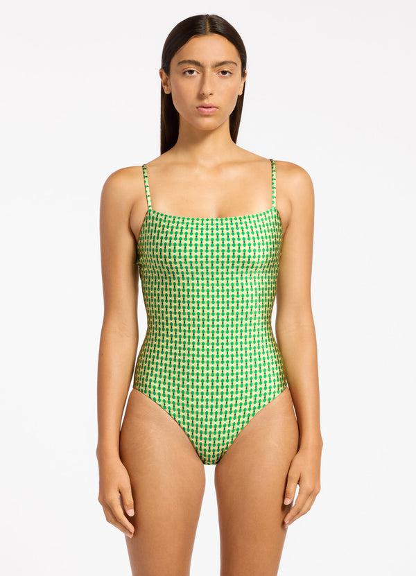 Seafolly Mattala Geo Minimal Tank One Piece - Flora
