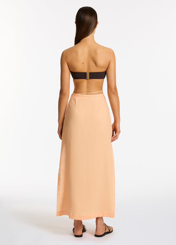 Seafolly Mattala Straight Skirt - Peach