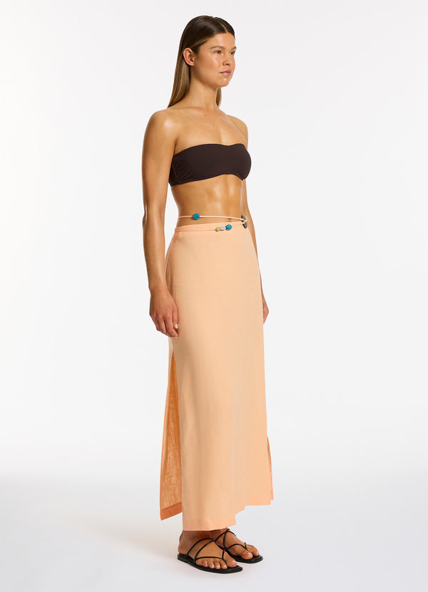 Seafolly Mattala Straight Skirt - Peach
