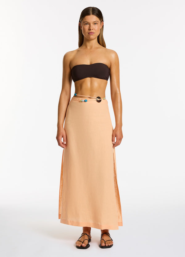 seafolly Mattala Straight Skirt - Peach