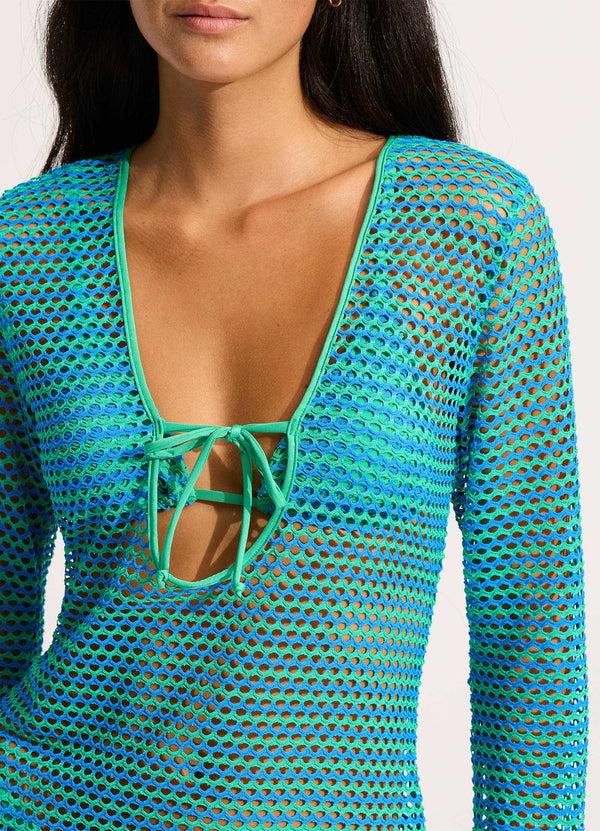 Seafolly Mesh Effect Cover Up - Jade