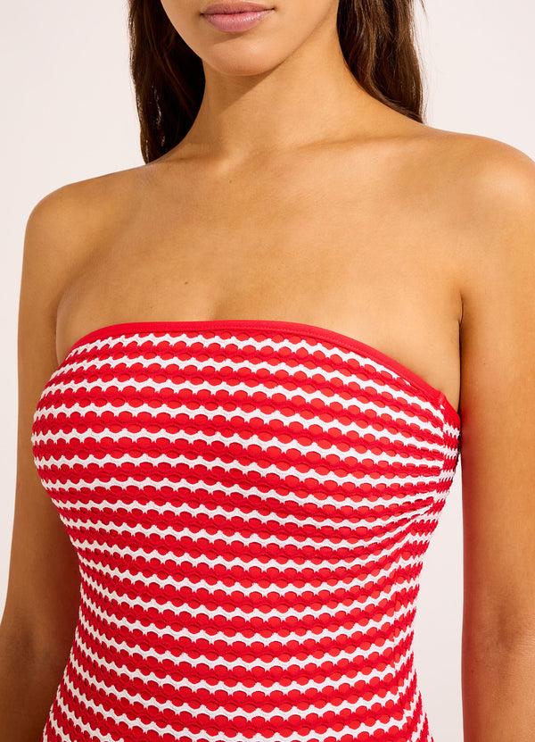 Seafolly Mesh Effect DD Bandeau One Piece Swimsuit