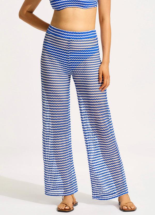 Seafolly Mesh Effect Pant - Azure