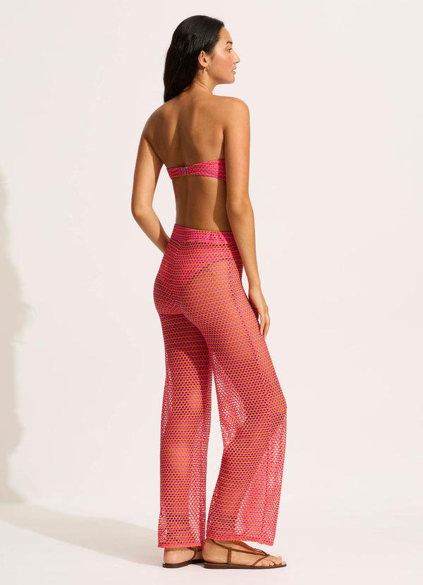 Seafolly Mesh Effect Pant - Hot Pink