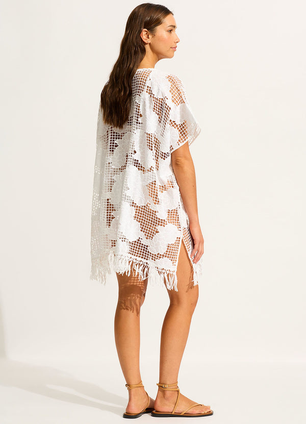 Seafolly Mesh Kaftan - White