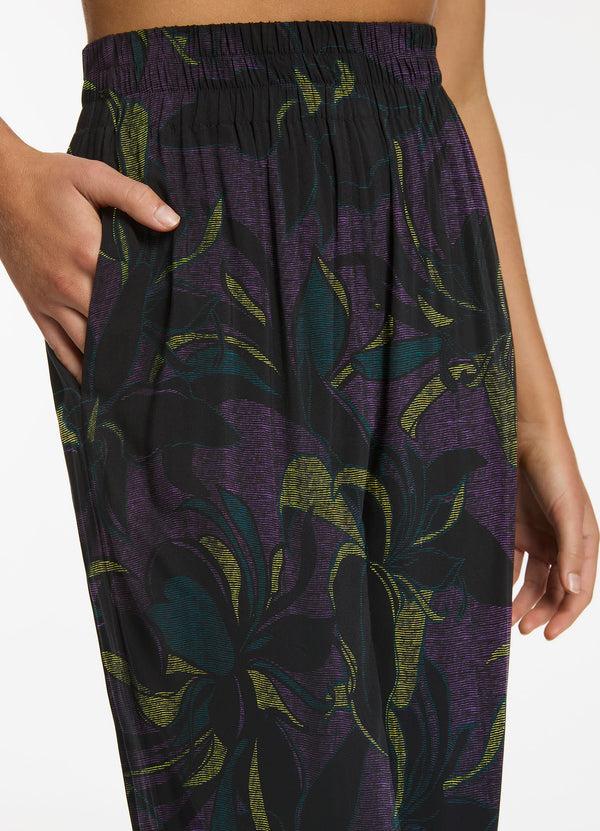 Seafolly Midnight Tropical Wide Leg Pant - Amethyst