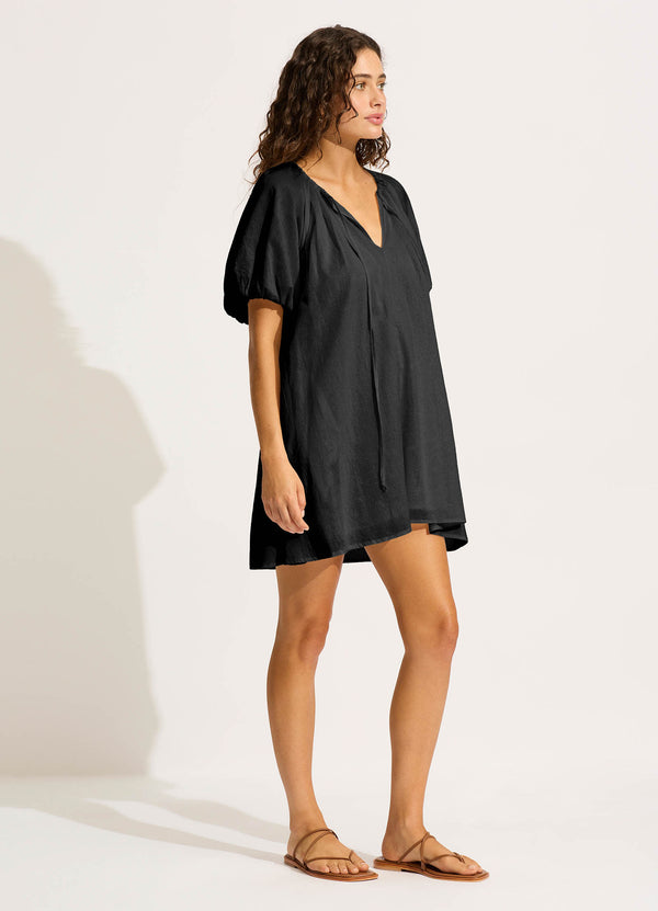 Seafolly Mini Babydoll Dress - Black