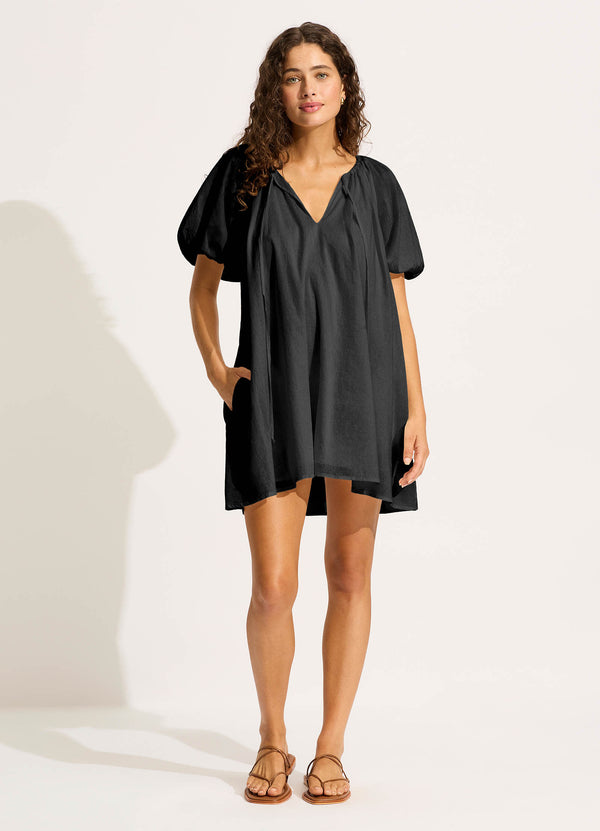 seafolly Mini Babydoll Dress - Black