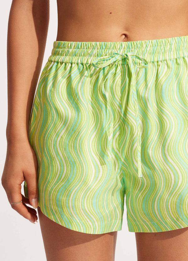 Seafolly Mod Squad Beach Short - Lime Burst