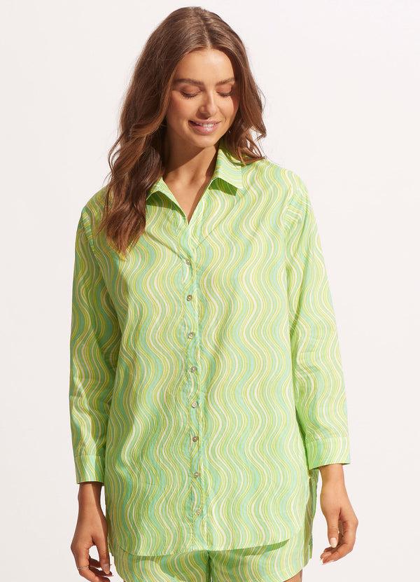 Seafolly Mod Squad Cover Up - Lime Burst