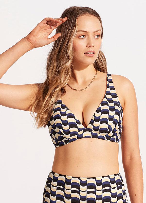 Seafolly Modern Take DD Triangle Bikini Top - Black