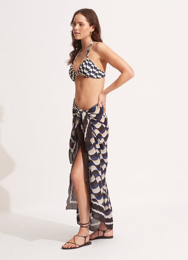 Seafolly Modern Take Sarong - Black