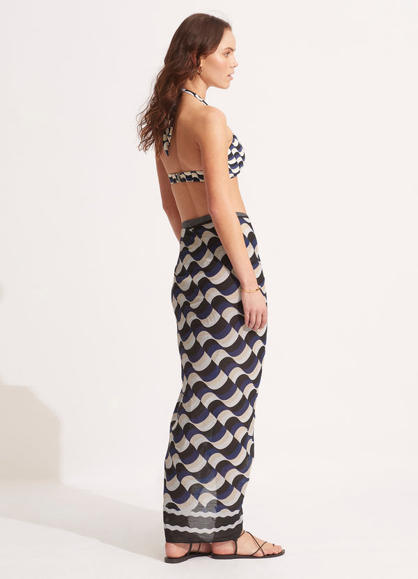 Seafolly Modern Take Sarong - Black