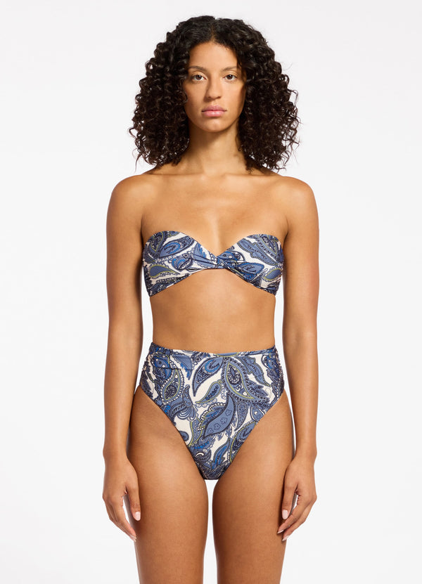 seafolly Oasis Paisley Bandeau Bikini Top
