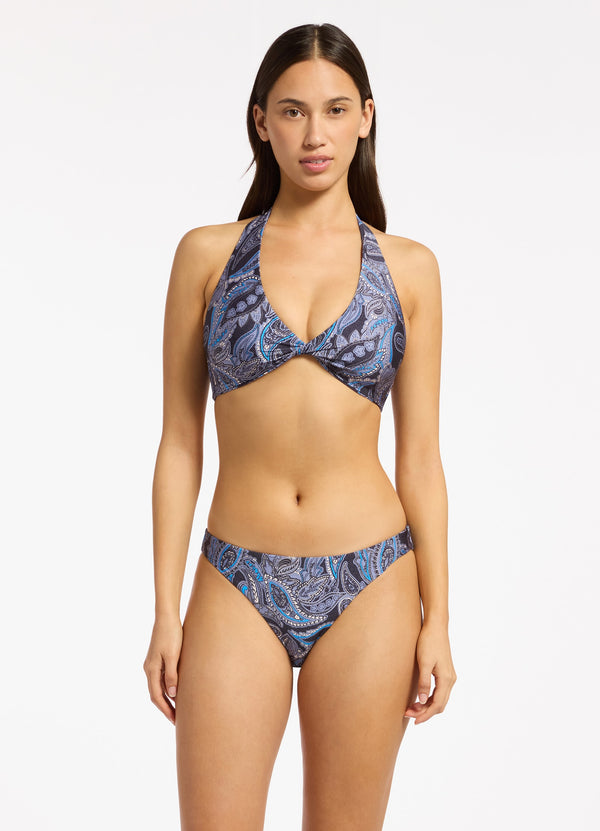 seafolly Oasis Paisley Twist Front Bikini Top