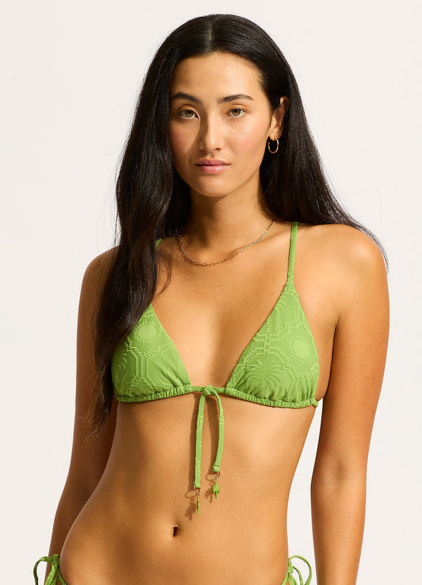 Seafolly Oasis Slide Triangle Bikini Top - Sage
