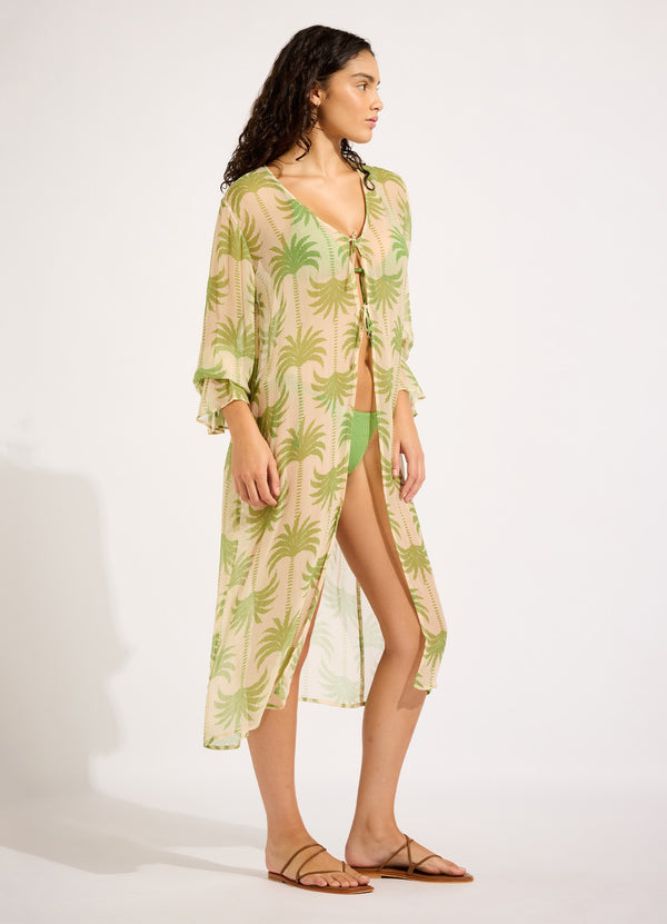 Seafolly Oasis Tie Front Cover Up - Sage