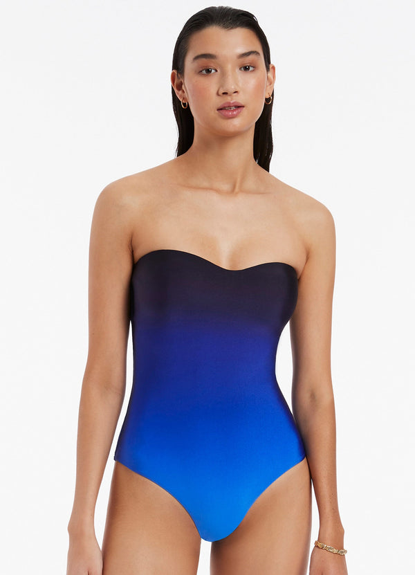 Seafolly Oia Sunset Bandeau One Piece - Ocean