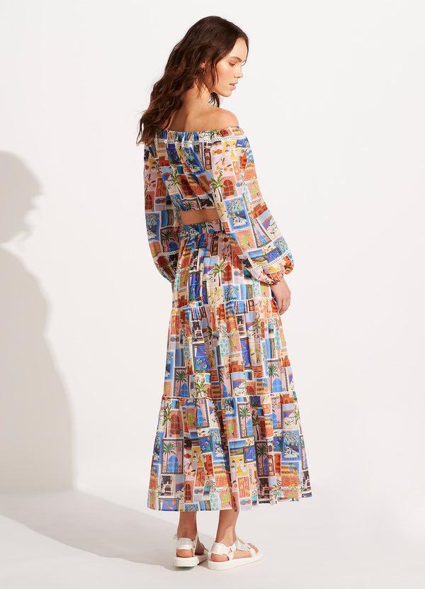 Seafolly On Vacation Crop Top - Azure