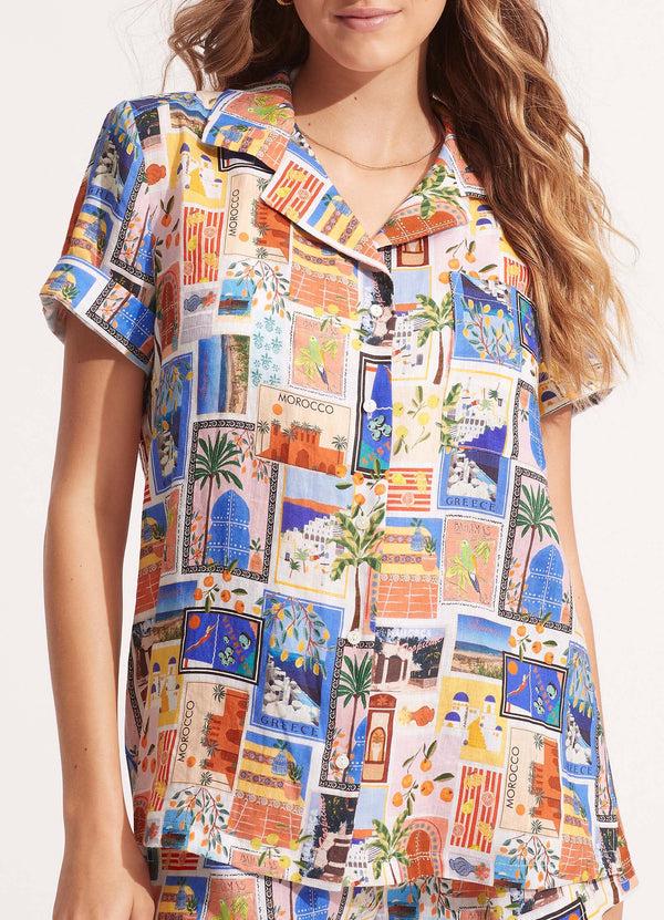 Seafolly On Vacation Shirt - Azure
